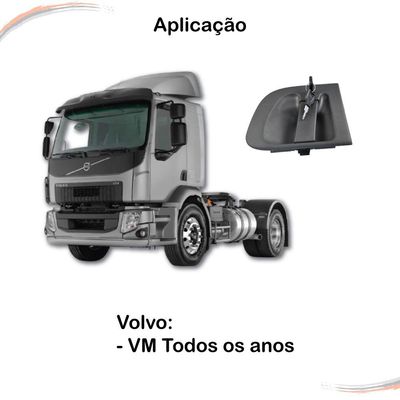 Maçaneta Externa Porta Esquerda com Chave Volvo Vm Todos