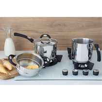Fervedor Duo Silicone Em Aço Inox Fundo Triplo Com Cabo De Silicone 14 Cm 2,0 L