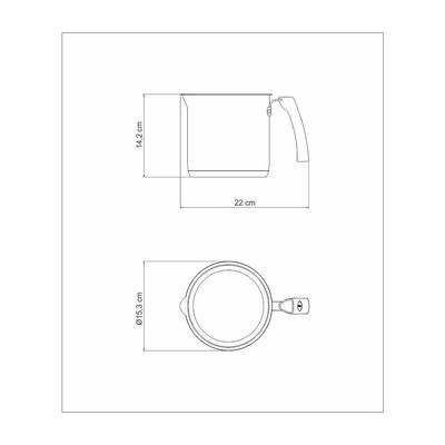Fervedor Tramontina Solar Ceramic 14 Cm 2 L Em Aço Interior Em Cerâmica