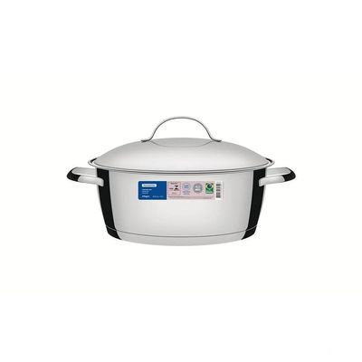 Caçarola Rasa Tramontina Allegra Em Aço Inox Com Fundo Triplo 22 Cm 3,3 L Tramontina