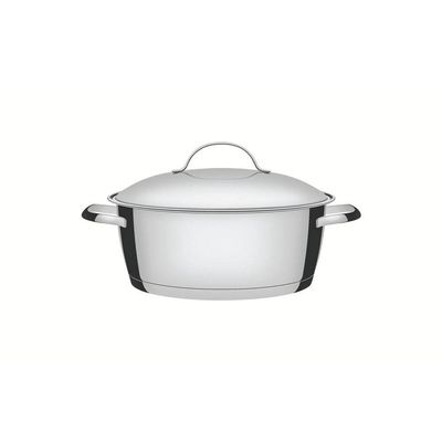 Caçarola Rasa Tramontina Allegra Em Aço Inox Com Fundo Triplo 22 Cm 3,3 L Tramontina