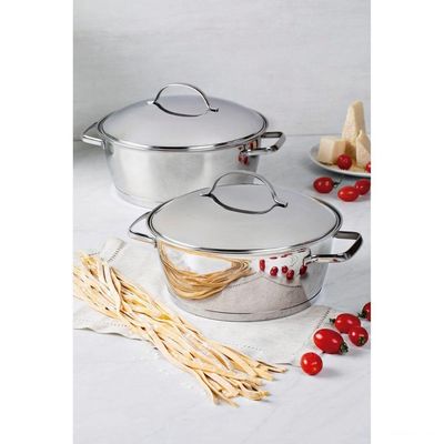 Caçarola Rasa Tramontina Allegra Em Aço Inox Com Fundo Triplo 22 Cm 3,3 L Tramontina