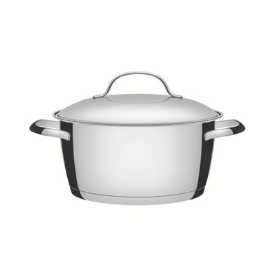 Caçarola Funda Allegra 22 Cm 4,2 L Em Aço Inox Com Fundo Triplo Tramontina 62654/220