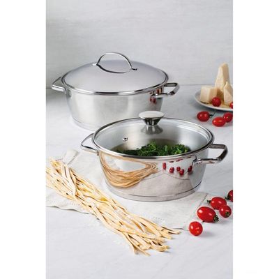Caçarola Rasa Tramontina Allegra Em Aço Inox Com Fundo Triplo 22 Cm 3,3 L Tramontina