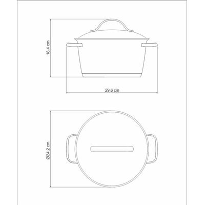 Caçarola Funda Allegra 22 Cm 4,2 L Em Aço Inox Com Fundo Triplo Tramontina 62654/220