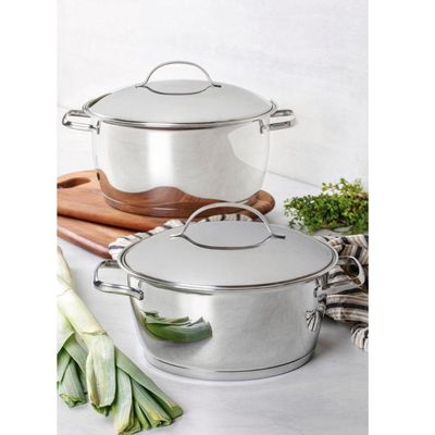 Caçarola Funda Allegra 22 Cm 4,2 L Em Aço Inox Com Fundo Triplo Tramontina 62654/220