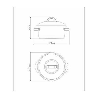 Caçarola Tramontina Solar Funda Em Aço Inox Fundo Triplo Com Tampa E Alças 20 Cm 3,6 L