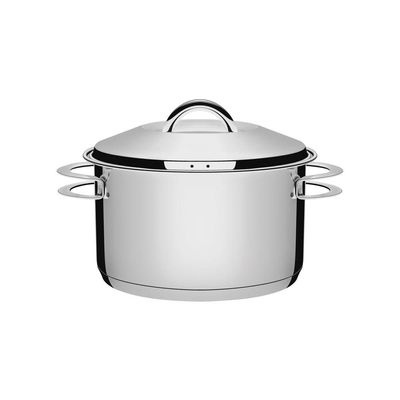 Caçarola Tramontina Solar Funda Em Aço Inox Fundo Triplo Com Tampa E Alças 24 Cm 6,1 L