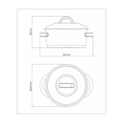 Caçarola Tramontina Solar Funda Em Aço Inox Fundo Triplo Com Tampa E Alças 24 Cm 6,1 L