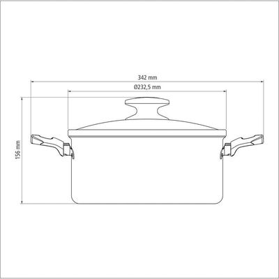 Caçarola Loreto Alumínio Revestimento Antiaderente Starflon 22 Cm 3,7 L Grafite