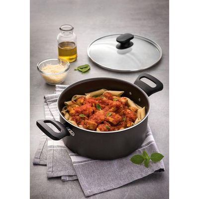 Caçarola Loreto Alumínio Revestimento Antiaderente Starflon 22 Cm 3,7 L Grafite