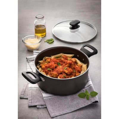 Caçarola Loreto Alumínio Revestimento Antiaderente Starflon 22 Cm 3,7 L Grafite