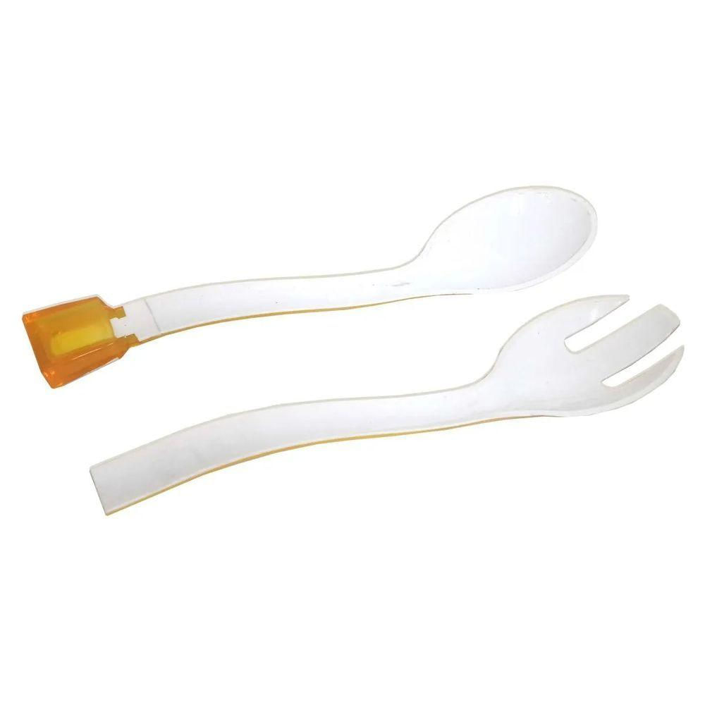 Pegador De Salada Kit 4 Unidades Garfo Colher Alimento
