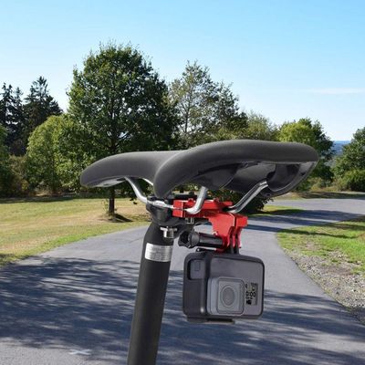 Suporte Banco Selim Bike de Câmeras GoPro e Similares - Vermelho