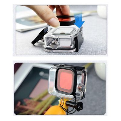 Filtro de Mergulho Vermelho Claro para Câmeras GoPro Hero 8