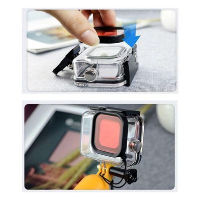 Filtro de Mergulho Vermelho Claro para Câmeras GoPro Hero 8