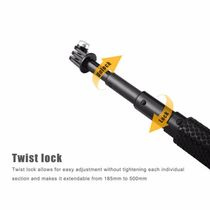 Bastão Retrátil Monopod 48cm Portátil À Prova D'Àgua - Dourado