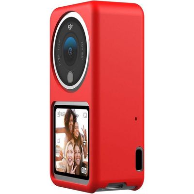 Capa de Proteção em Silicone Vermelho para DJI Action 2 - Telesin