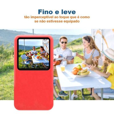 Capa de Proteção em Silicone Vermelho para DJI Action 2 - Telesin