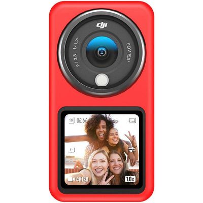 Capa de Proteção em Silicone Vermelho para DJI Action 2 - Telesin