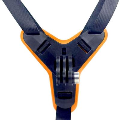 Fivela com Adaptador Capacete Queixeira para GoPro e Similares Cor Laranja