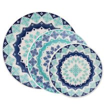 Kit Pratos Rasos Fundos E Sobremesa Donna Lola Oxford Cerâmica 24 Peças