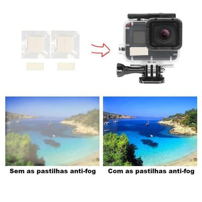 Kit Caixa Estanque + Pastilhas Anti-fog para GoPro 3, 3+ e 4