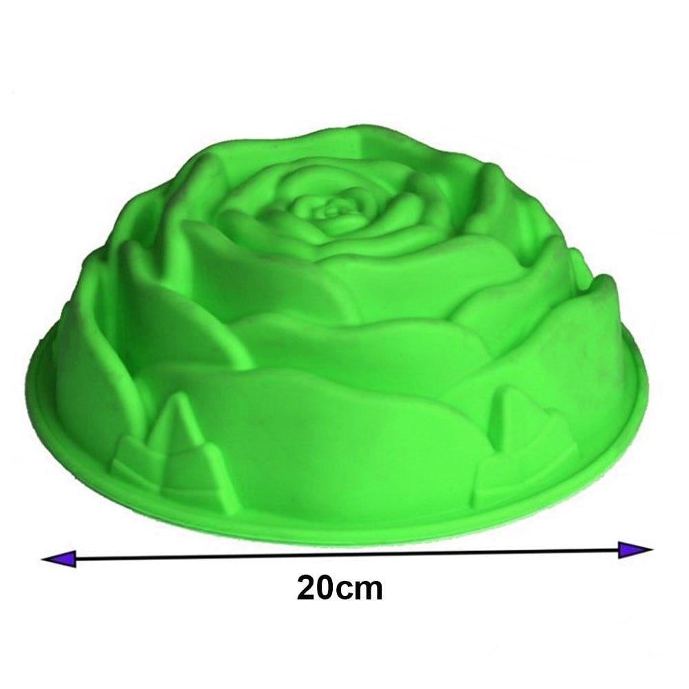 Forma De Silicone Rosa Flor Bolo Sobremesa Doces Kit 2Uni