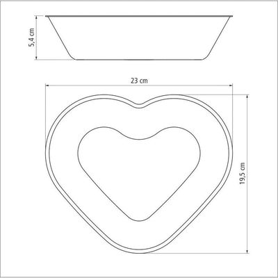 Forma Para Bolo Coração Vermelha Em Alumínio Com Revestimento Antiaderente 24 Cm 1,1 L