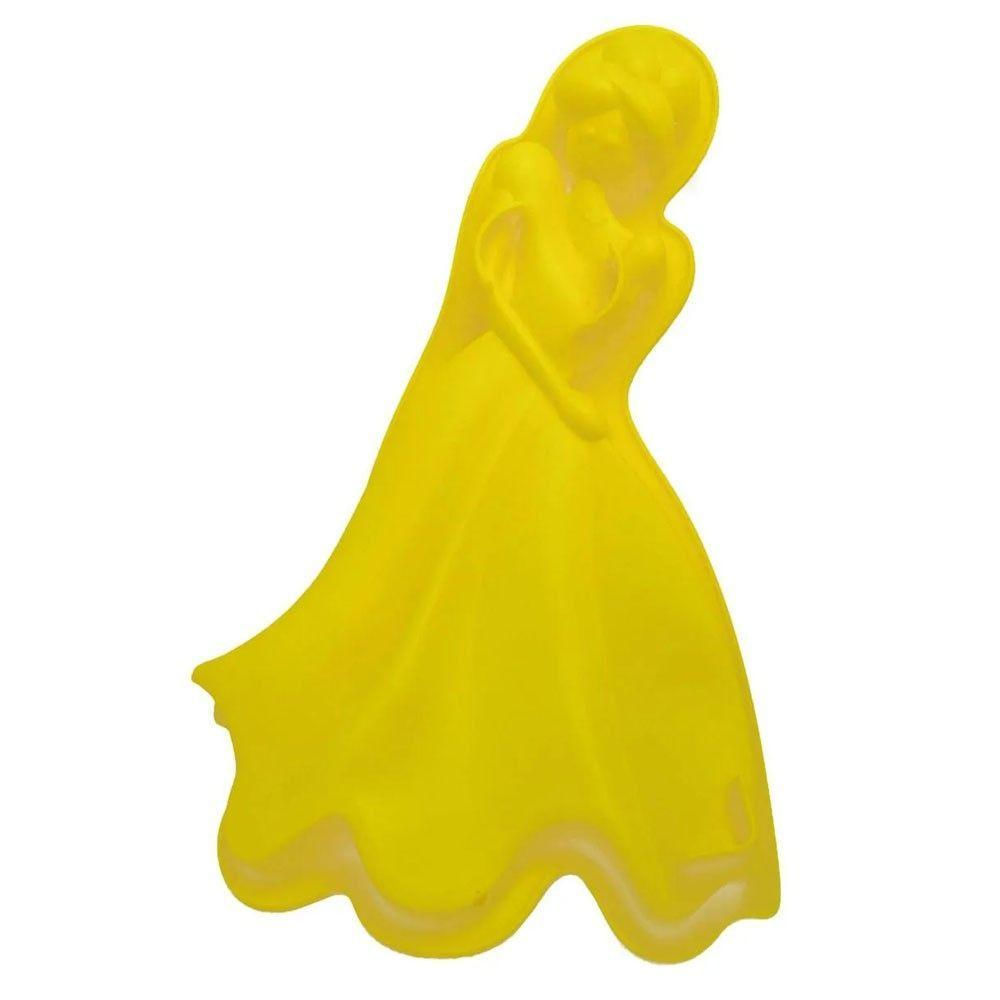 Forma De Silicone Para Torta Princesa Amarela Kit 3 Unidades