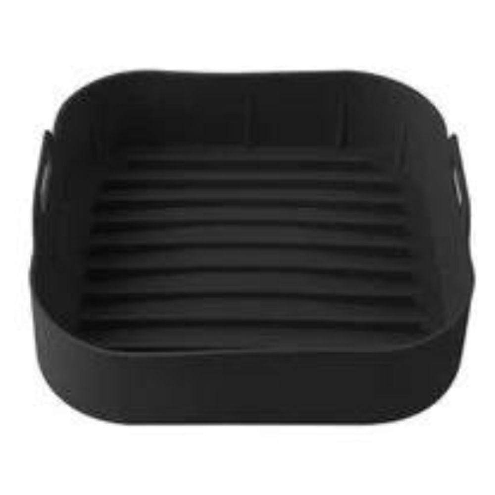 Forma De Silicone Quadrada Fritadeira Microondas C/ Alça