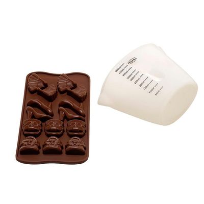 Jogo Copo Medidas Prana E Forma Para Chocolate Silikomart