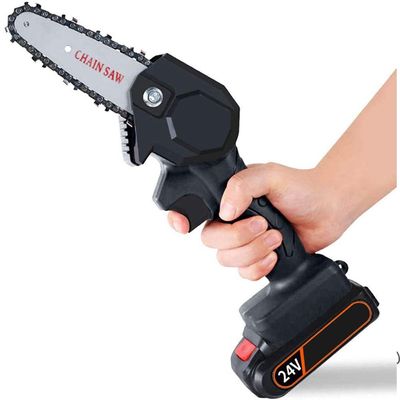 Mini Serra Eletrica 24v Sem Fio Portatil De Mao Motoserra