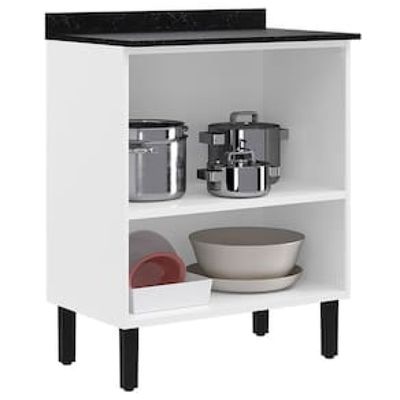 Balcão Duplo Itatiaia Florença com 2 Portas e 2 Prateleiras - 70cm de largura Branco