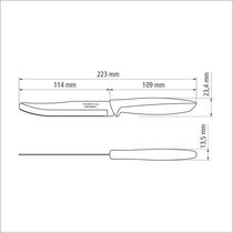 Faca Para Frutas Plenus Com Lâmina Em Aço Inox E Cabo De Polipropileno 5" Preto