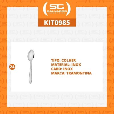 Kit - 24 Colher De Sopa Laguna Em Aço Inox Citop - Tramontina 63906010