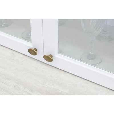 Módulo Cozinha Henn Americana Armário 3 Portas De Vidro (2 C- Vidro) 120cm Cinza