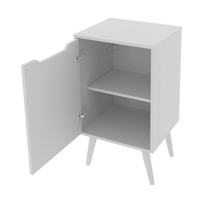 Gabinete Banheiro 45cm 1 Porta Retrô Multimóveis Cr10120 Branco Branco