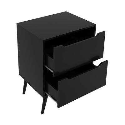 Gabinete Banheiro 60cm 2 Gavetas Retrô Multimóveis Cr10119 Preto Preto