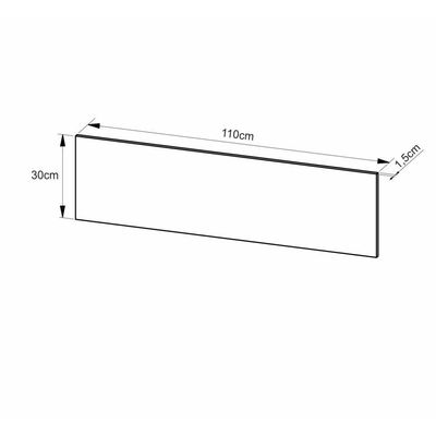 Painel Divisor De Mesa 110cm Multimóveis Cr25265 Preto Preto