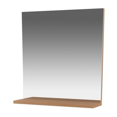 Espelheira Para Banheiro 45cm Com Prateleira Multimóveis Cr10115 Amêndoa Amêndoa