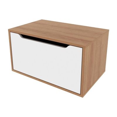 Gabinete Banheiro Suspenso 60cm Com 1 Porta Multimóveis Cr10123 Amêndoa-branco Amêndoa-branco