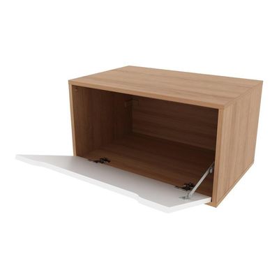 Gabinete Banheiro Suspenso 60cm Com 1 Porta Multimóveis Cr10123 Amêndoa-branco Amêndoa-branco