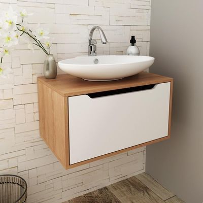 Gabinete Banheiro Suspenso 60cm Com 1 Porta Multimóveis Cr10123 Amêndoa-branco Amêndoa-branco