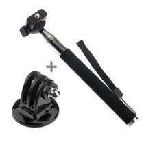 Bastão Monopod com Adaptador para Câmeras de Ação Go-Pro