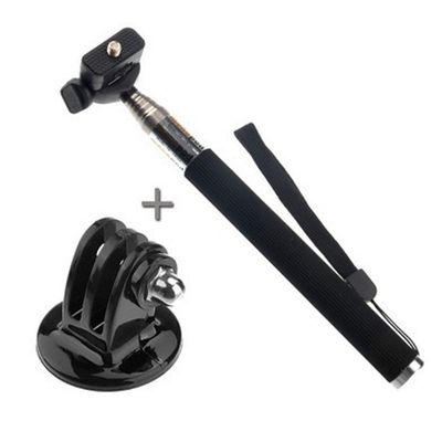 Bastão Monopod com Adaptador para Câmeras de Ação Go-Pro