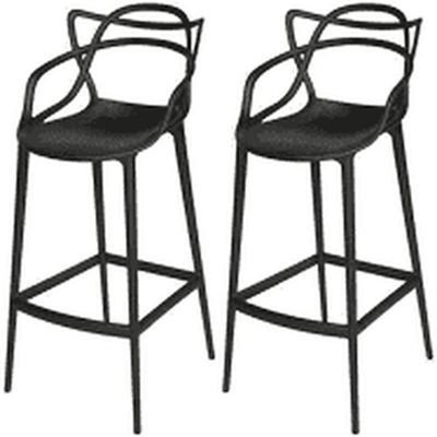Kit - 2 X Banquetas Altas Masters Allegra - Preto