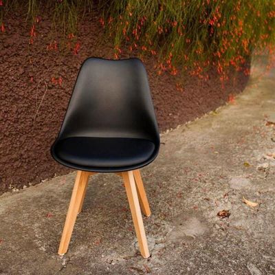 Cadeira Eames Eiffel Wood Para Mesa De Jantar Sala Cozinha