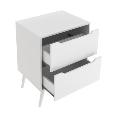 Gabinete Banheiro 60cm 2 Gavetas Retrô Multimóveis Cr10119 Branco Branco