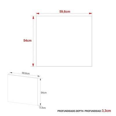 Espelheira Para Banheiro 59,6cm Multimóveis Cr10113 Cinza Cinza